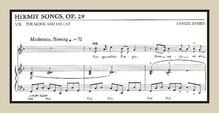 Score of "Pangur"
