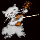 cat musician. Animated GIF